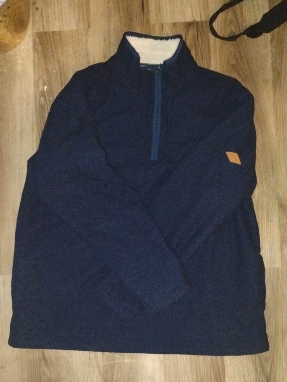 Orvis Navy Sherpa-Lined Half-Zip Pullover